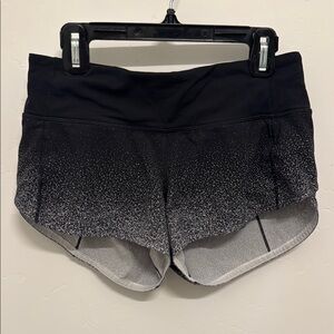 Lululemon Women's Black and White Speckled Shorts